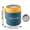 Premium Stainless Steel Insulated Lunch Box – Blue 530ml with Built-In Spoon