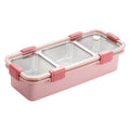 Stainless Steel Lunch Box Compartment Bento Box Food Container for Meal Prep Use - Pink - SuperSaverAU - view 6