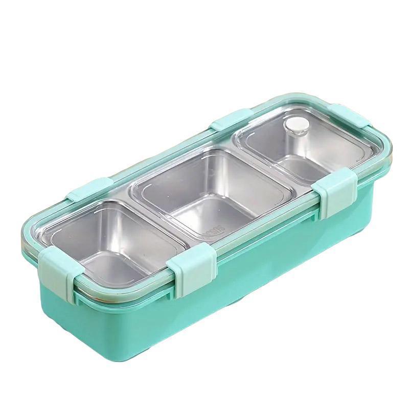 Stainless Steel Lunch Box Compartment Bento Box Food Container for Meal Prep Use - Pink