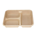 25/50pcs Biodegradable Lunch Box Microwaveable Tray with Compartment Paper Lid - 1100ml-4-50pcs - SuperSaverAU - view 4