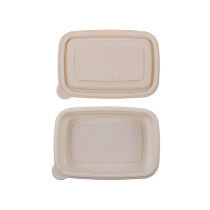 50pcs Corn Starch Lunch Boxes - Eco-Friendly 750ml Takeout Containers