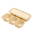 Biodegradable Corn Starch Meal Prep Containers Lids Durable Multi Compartment - A3 - SuperSaverAU - view 6