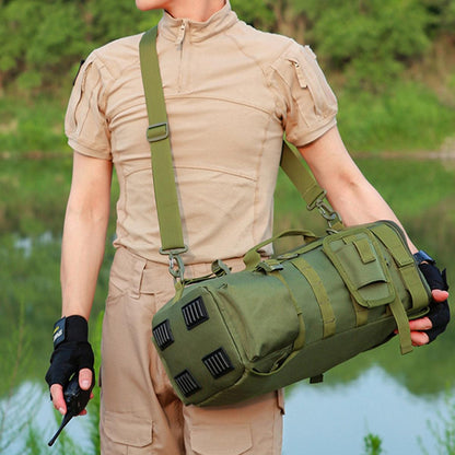 Waterproof Fishing Tackle Bag Large Capacity Multi Functional Shoulder Storage - Black