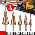 Premium HSS M35 Cobalt Step Drill Bit for Stainless Steel - 4-32mm