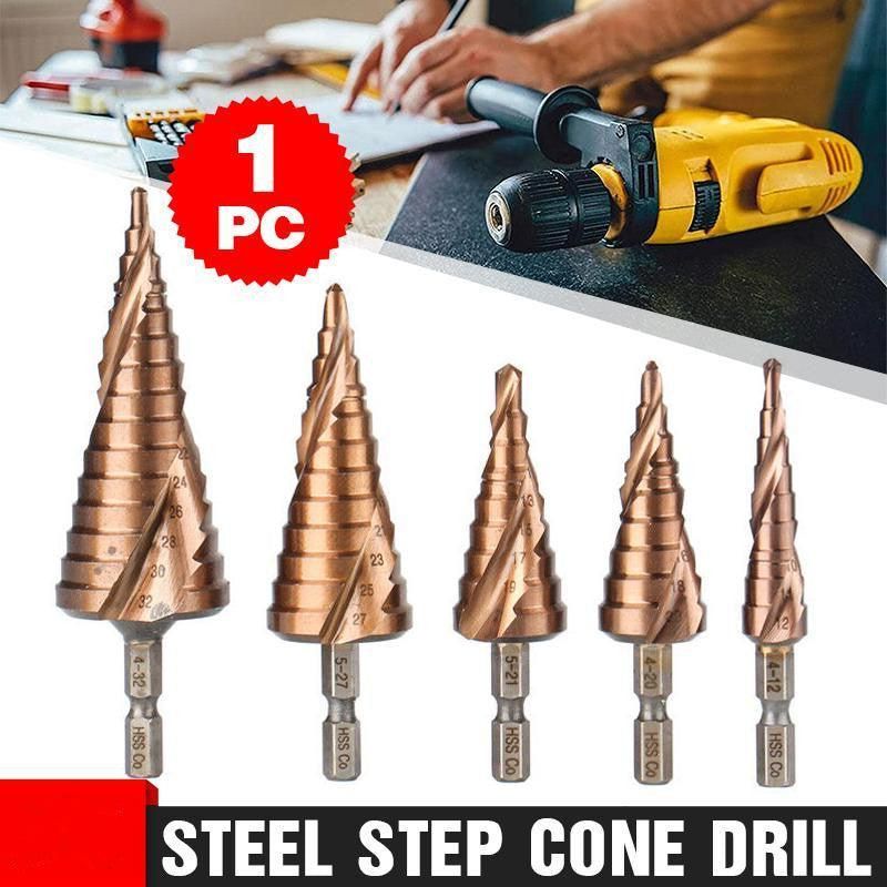 Premium HSS M35 Cobalt Step Drill Bit for Stainless Steel - 4-32mm