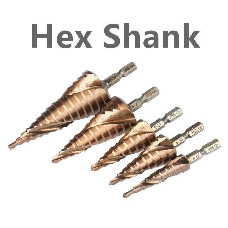 Premium HSS M35 Cobalt Step Drill Bit for Stainless Steel - 4-32mm