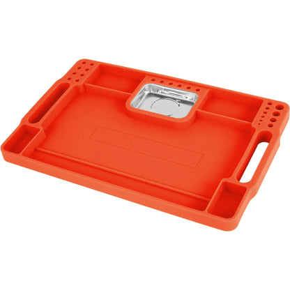 Silicone Tool Tray with Magnetic Stainless Steel Organizer - 36cm