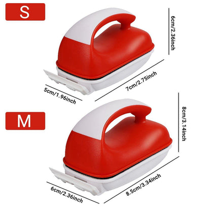 Magnetic Aquarium Glass Cleaner Brush - Double-Sided, Ergonomic, M Size