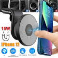 Wireless 15W Magnetic Car Mount Charger for iPhone 13/12 - Black - SuperSaverAU - view 3