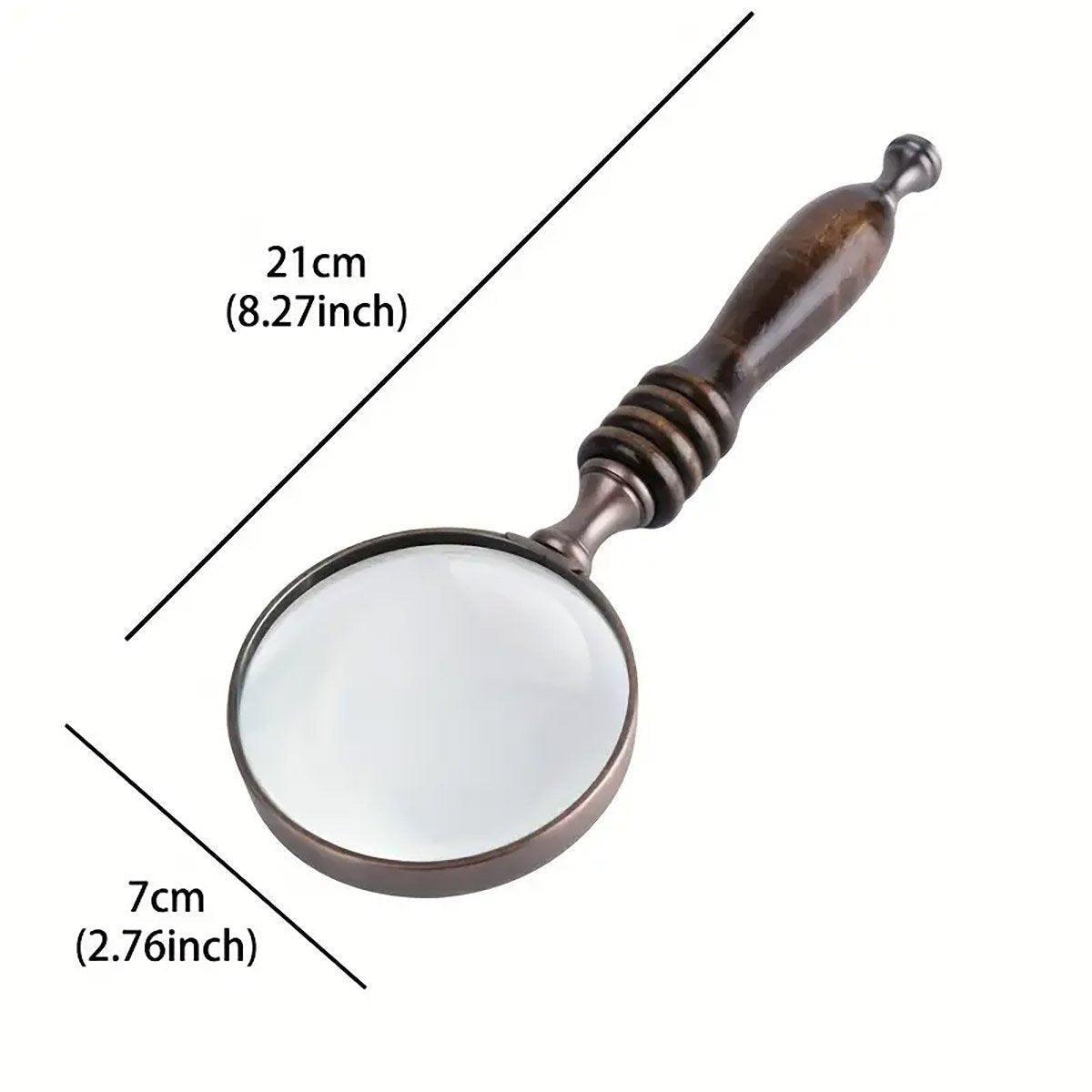 Premium Vintage Handheld Magnifier with Ebony Handle - 10X