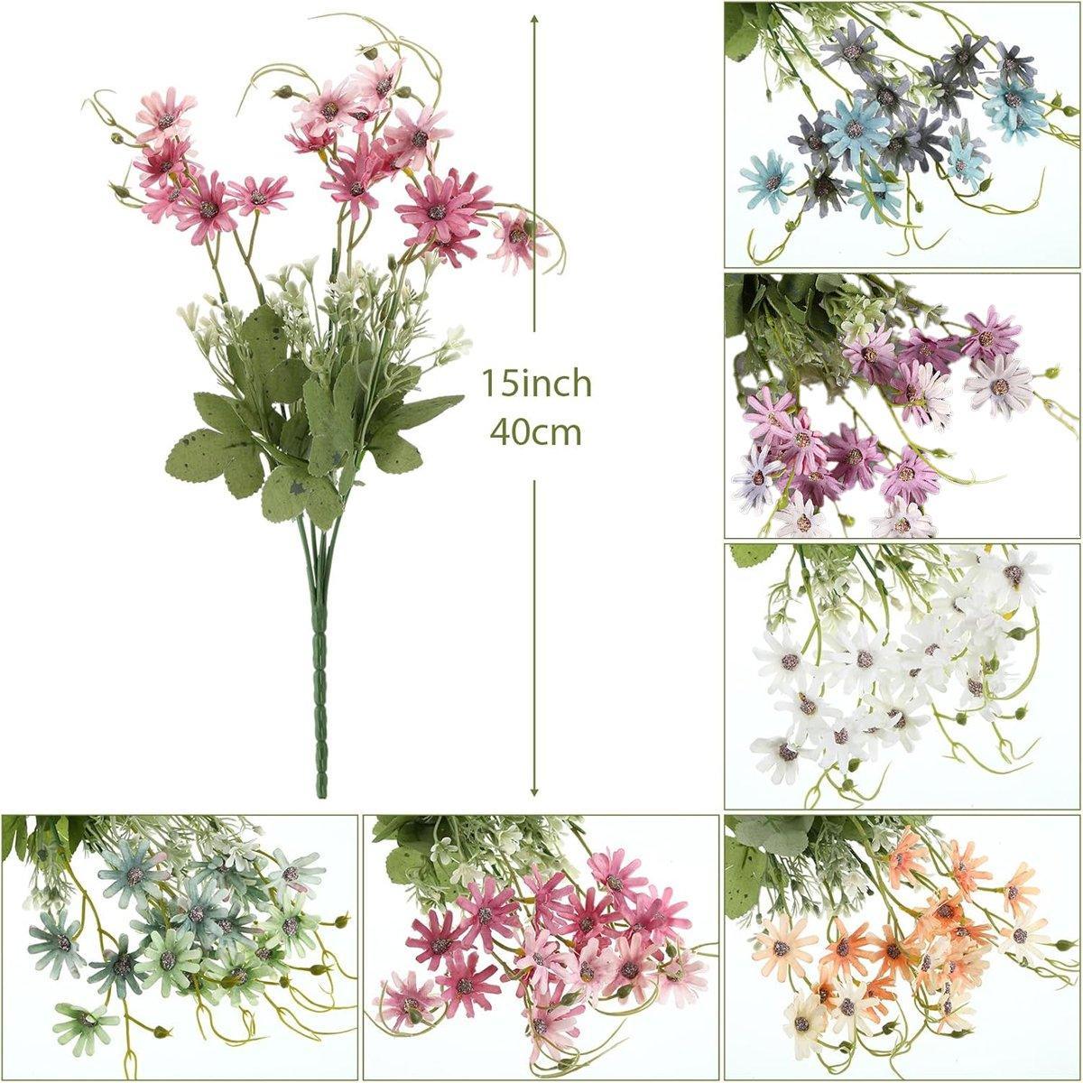 V528 Artificial Small Soft Chrysanthemum 6pcs 40cm Home Office Daisy Decor - SuperSaverAU - view 2