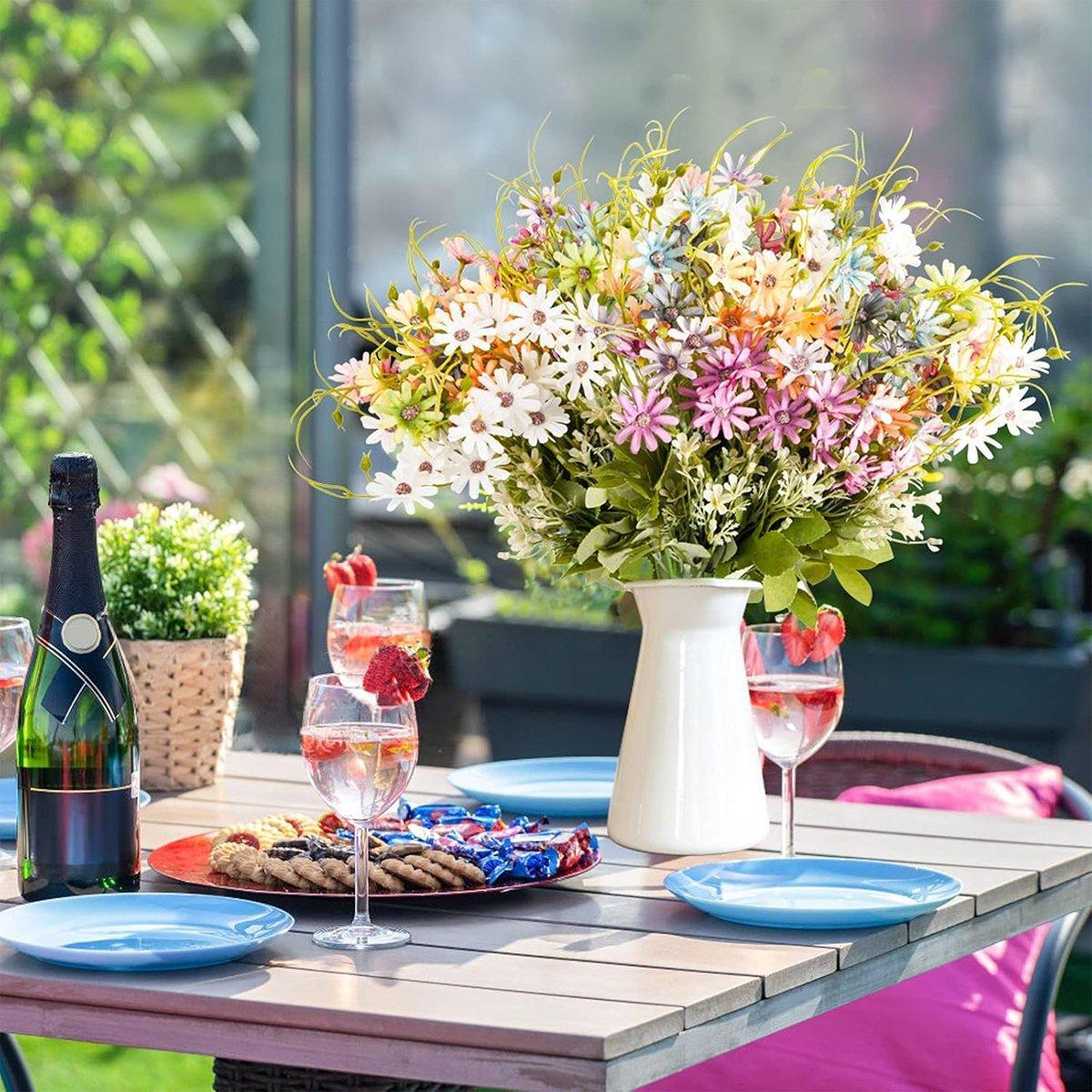 6x Artificial Small Soft Chrysanthemum Home Office Daisy Flower Party Decor DIY