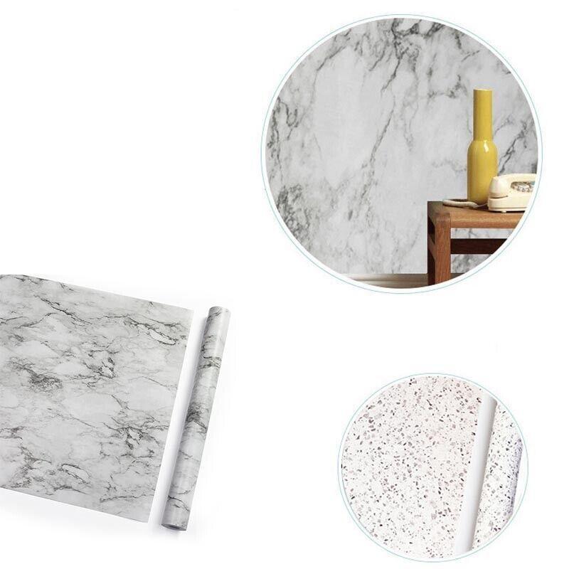 Premium Self-Adhesive Marble PVC Wall Sticker – Gravel-C 45cm x 10m