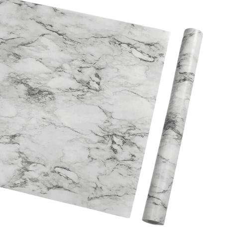 Premium Self-Adhesive Marble PVC Wall Sticker – White Marble-B 45cm x 10m