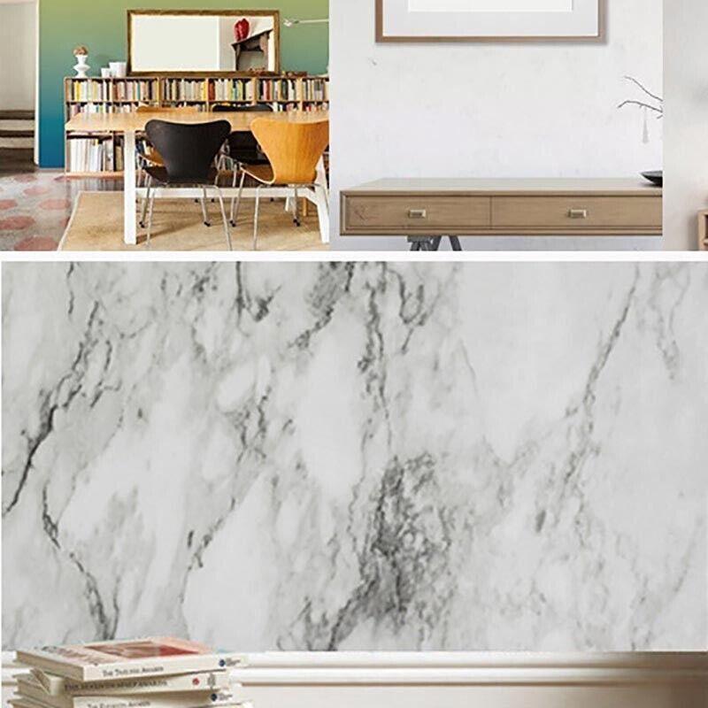 Premium Self-Adhesive Marble PVC Wall Sticker – Black Marble-A 45cm x 10m