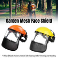 Premium Garden Face Shield Headgear with Flip-Up Screen - Yellow