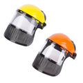 Premium Garden Face Shield Headgear with Flip-Up Screen - Yellow