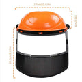 Premium Garden Face Shield Headgear with Flip-Up Screen - Yellow