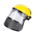 Premium Garden Face Shield Headgear with Flip-Up Screen - Yellow