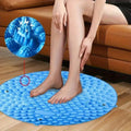 Premium Blue 55cm TPE Circular Foot Massage Mat with Anti-Slip Textured Nodes