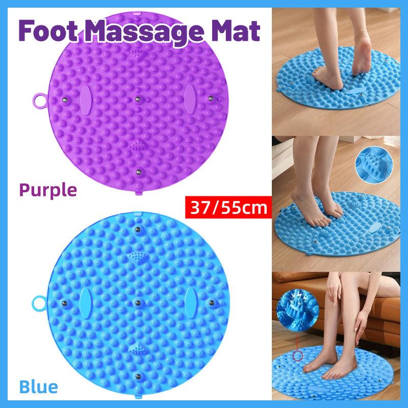 Premium Purple 55cm TPE Circular Foot Massage Mat with Anti-Slip Textured Nodes