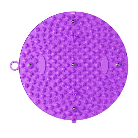 Premium Purple 55cm TPE Circular Foot Massage Mat with Anti-Slip Textured Nodes