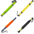 Premium Muscle Roller Stick with Gear-Shaped Roller & Anti-Slip Handles - Green