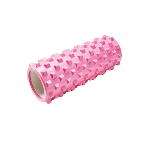 Premium High Density EVA Foam Roller with Textured Wolf Tooth Surface - Pink 45cm