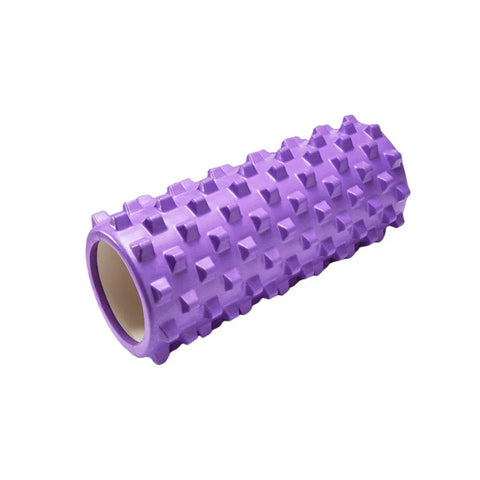Premium High Density EVA Foam Roller with Textured Wolf Tooth Surface - Purple 45cm