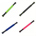 Premium Pink 9-Roller Muscle Massage Stick for Fascia Back Leg and Neck Relief