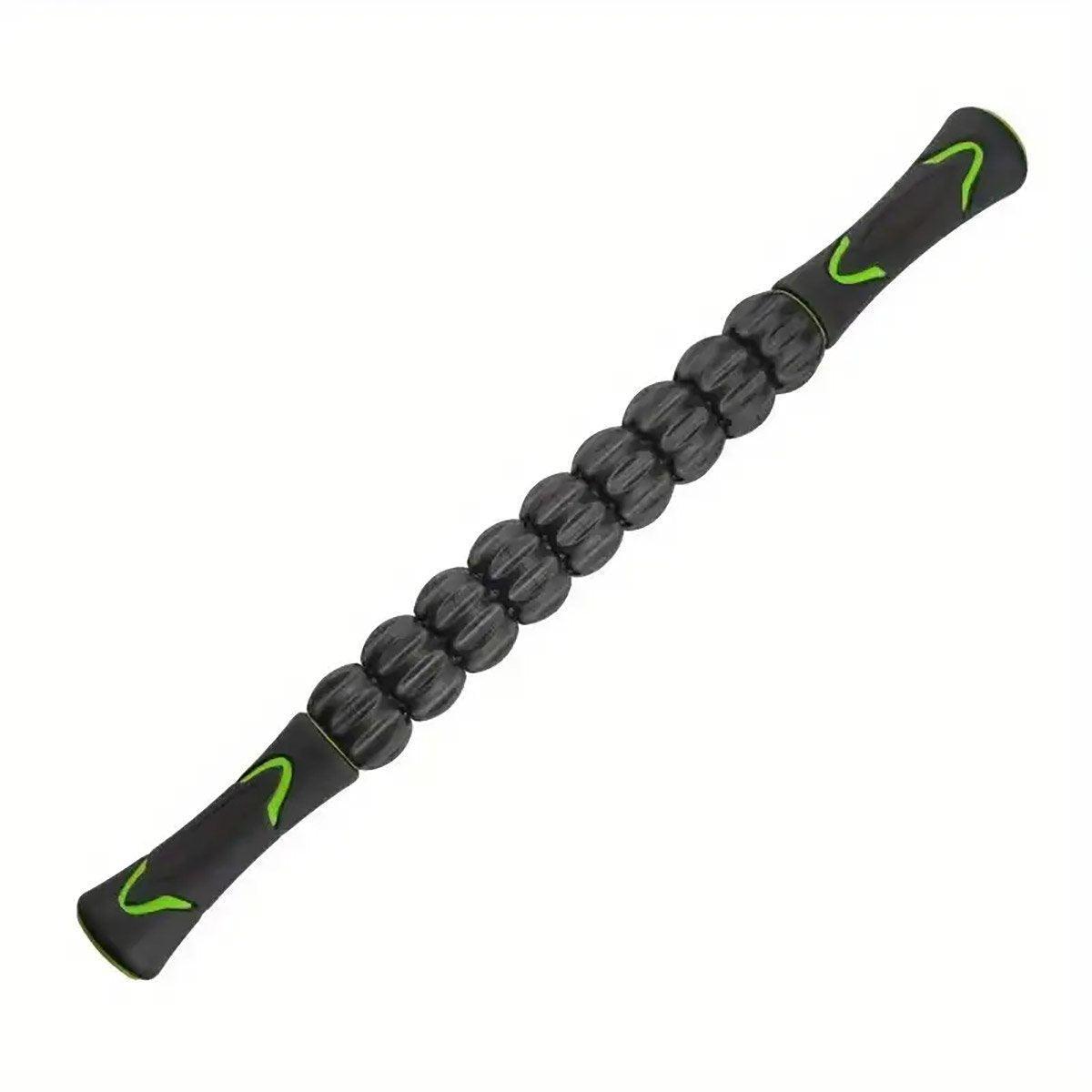 Premium Pink 9-Roller Muscle Massage Stick for Fascia Back Leg and Neck Relief