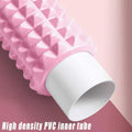 Premium High Density EVA Foam Roller with Textured Crescent Surface - Pink 33cm
