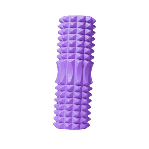 Premium High Density EVA Foam Roller with Textured Crescent Surface - Purple 33cm