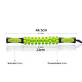 Premium Muscle Roller Stick with Gear-Shaped Roller & Anti-Slip Handles - Yellow