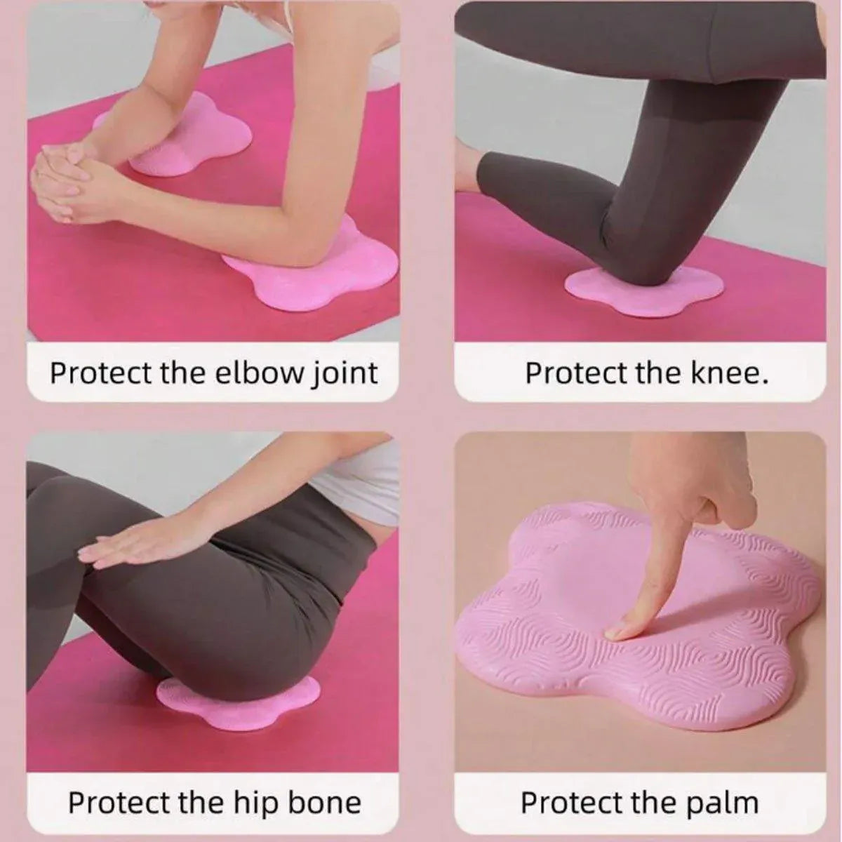 Premium High Density EVA Yoga Kneeling Mat Knee Cushion Set 20cm - Pink, 2pcs