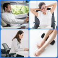 Premium Adjustable Cylindrical Lumbar Support Pillow – Black