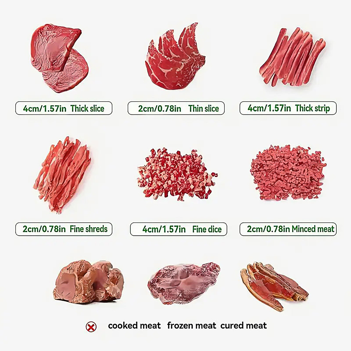 Manual Meat Slicer Cutter, 33.5cm Stainless Steel, Adjustable Thickness, Ergonomic Handle