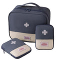 Premium Set of 3 Navy Portable Medical Storage Bags for First Aid and Travel