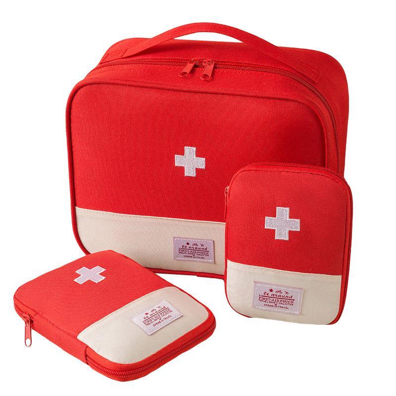 Premium Set of 3 Navy Portable Medical Storage Bags for First Aid and Travel