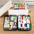 Premium 4-Layer Portable Family Medicine Box First Aid Storage Organiser