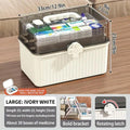 White Multi-Layer Medicine Storage Box - Large Capacity First Aid Organizer - SuperSaverAU - view 3