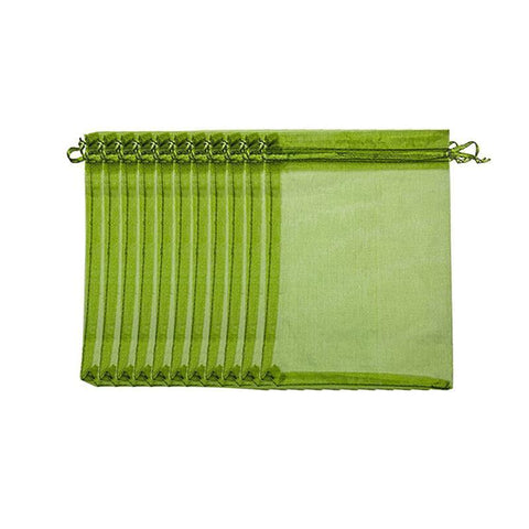 Premium Organza Fruit Protection Net Bags – Green 20 x 30cm, 50 Pack