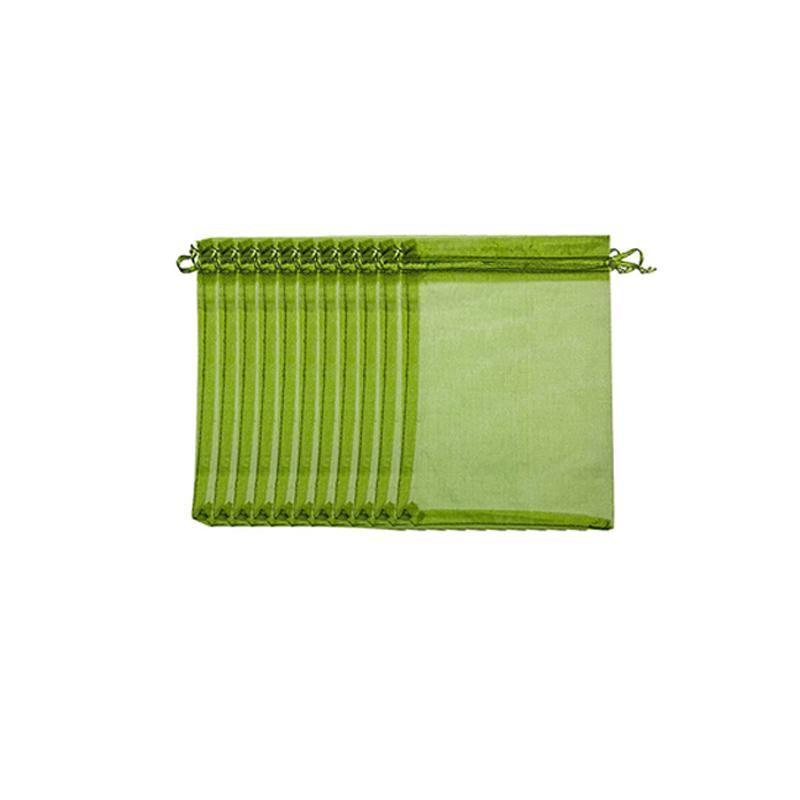 Premium Organza Fruit Protection Net Bags – Green 20 x 30cm, 50 Pack