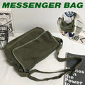 Premium Green Canvas Messenger Shoulder Bag for Work and Travel