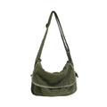 Premium Green Canvas Messenger Shoulder Bag for Work and Travel