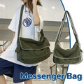 Premium Green Canvas Messenger Shoulder Bag for Work and Travel