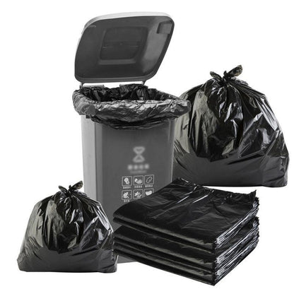 100Pcs Heavy-Duty Black Bin Bags - Durable Waste Refuse Sacks - 120*130cm