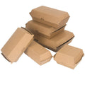 250PCS Cardboard Hot Dog Box - Brown Kraft Packaging - SuperSaverAU - view 2