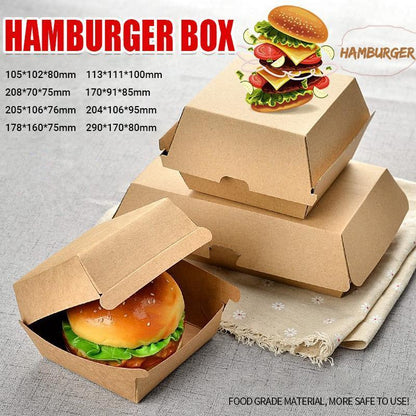 250PCS Cardboard Hot Dog Box - Brown Kraft Packaging