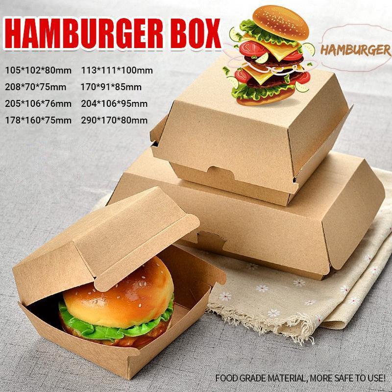 250PCS Cardboard Hot Dog Box - Brown Kraft Packaging - SuperSaverAU - view 1
